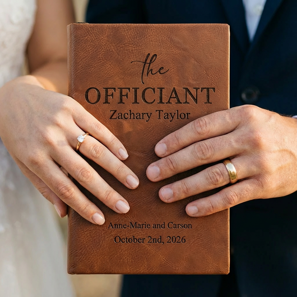 Customizable "The Officiant" Wedding Journals