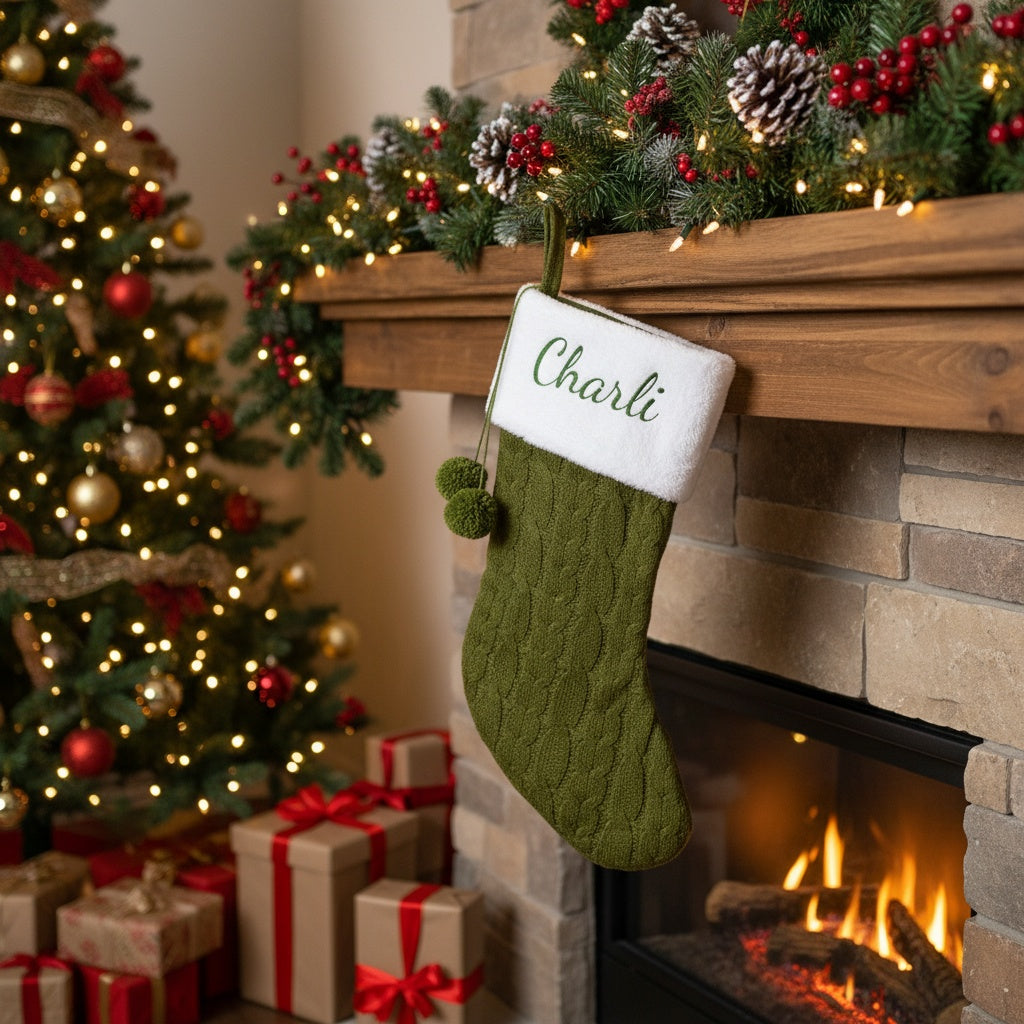 Customized Knit Stockings with Cuff