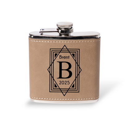 Customized Leather Wrapped Stainless Steel Flasks - Signature Designs
