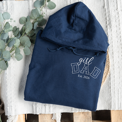 Custom Girl Dad Hoodies with Est. Year
