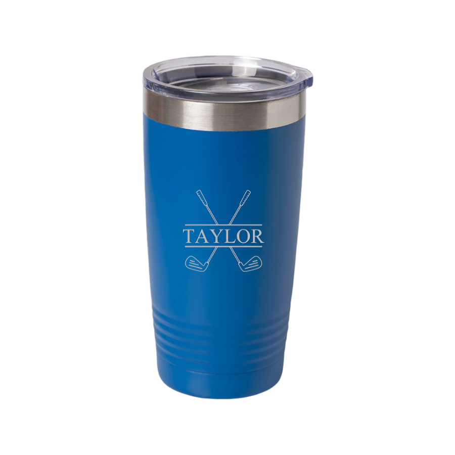 Customized 20oz Golf Tumbler with Silver Lip