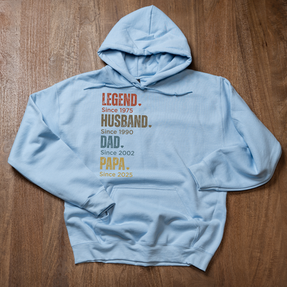 Customized Dad Since Hoodies