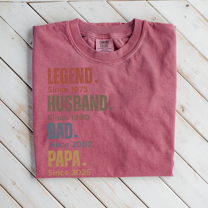 Premium Customized Dad Since T-Shirts