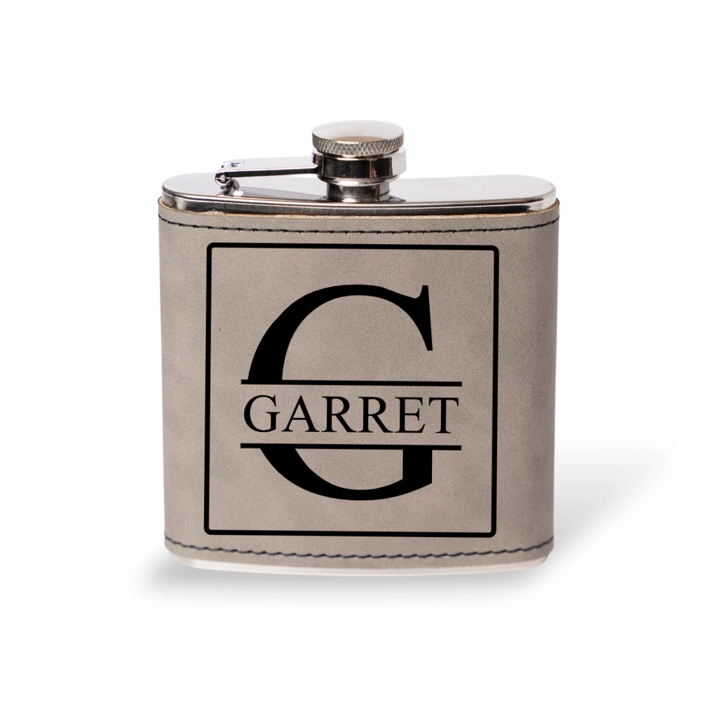 Customized Leather Wrapped Stainless Steel Flasks