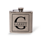 Customized Leather Wrapped Stainless Steel Flasks