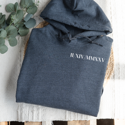 Customized Roman Numeral Hoodie