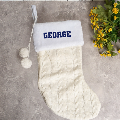 Customized Knit Stockings with Cuff