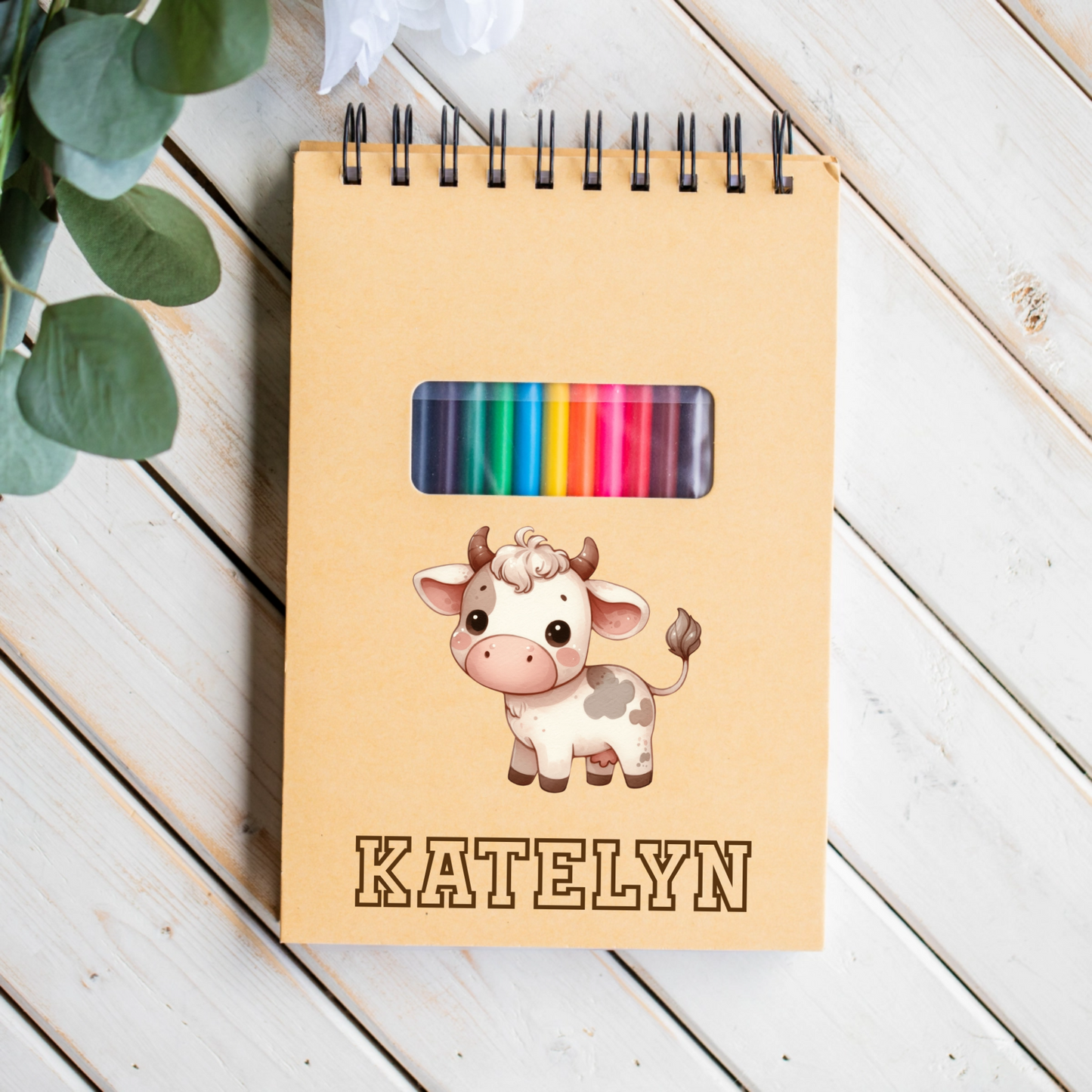 Customized Watercolor Animals Kids Sketchpad