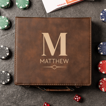 Customized Rustic Poker Set