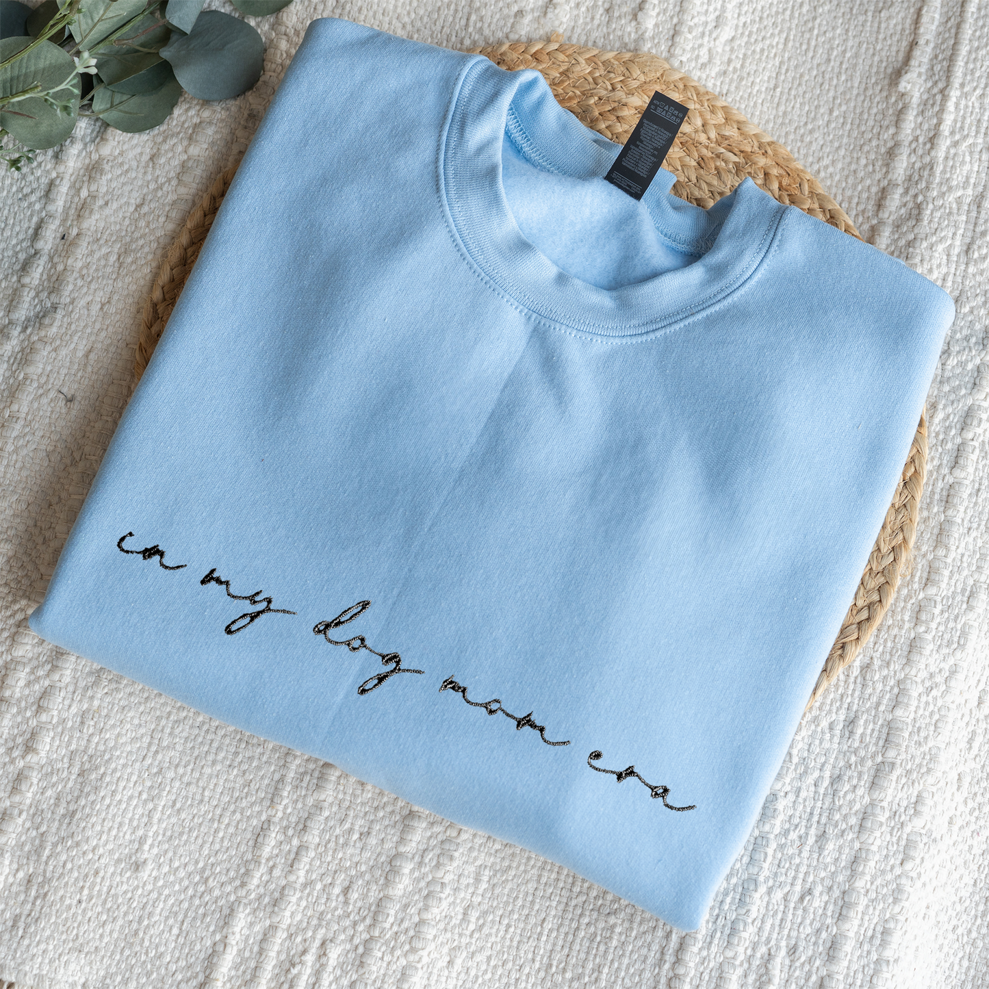 Customized In My Dog Mom Era Crewneck with Names on Sleeve