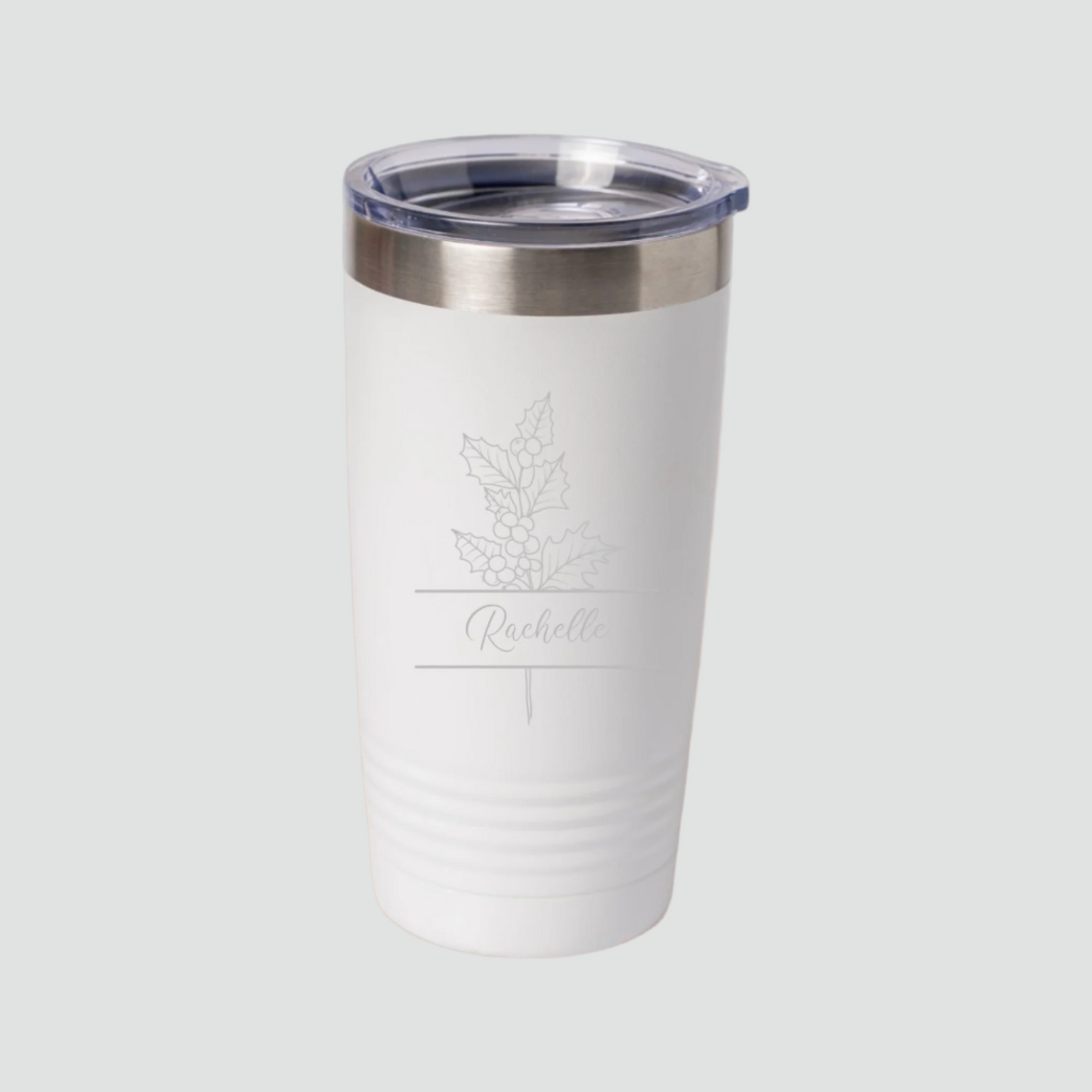 Customized Split Birth Floral 20oz Tumblers with Silver Lip
