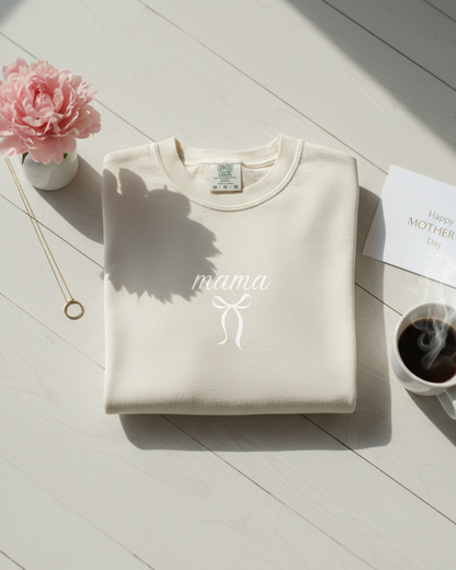 Premium "Mama"+Bow T-Shirt