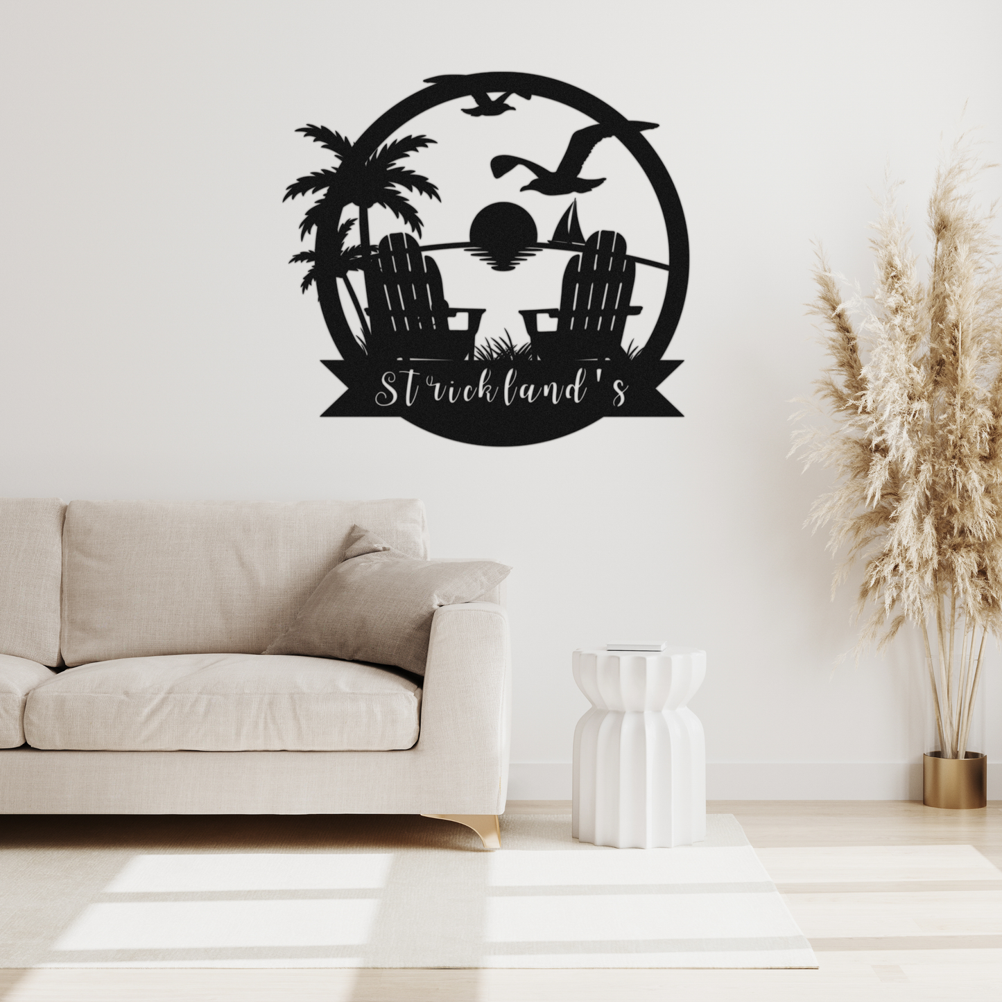 Customized Metal Sign Beach Design