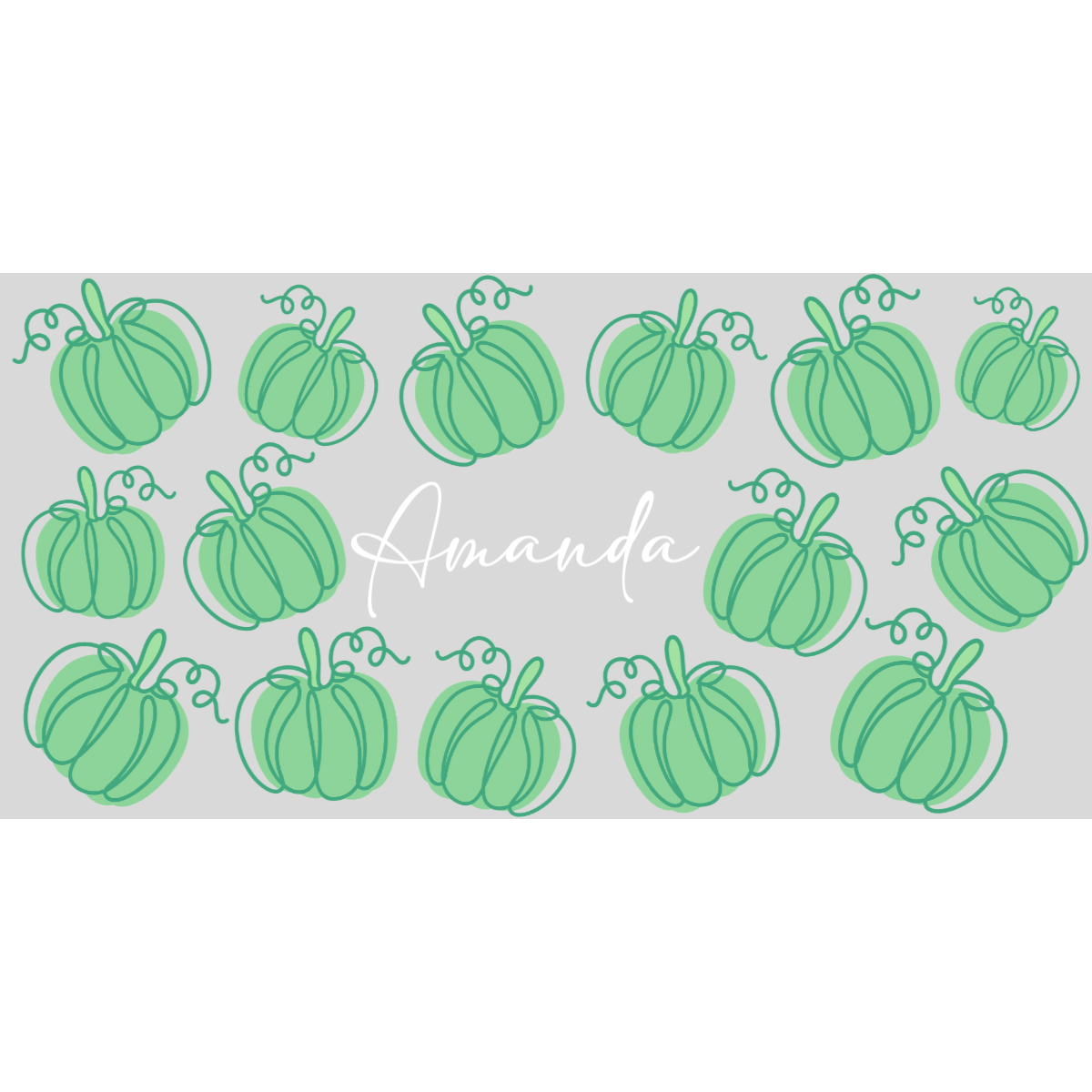 Custom 16oz Glass Can with Pumpkin Print