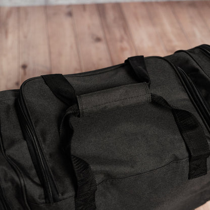 Customized Embroidered Black Duffle Bag
