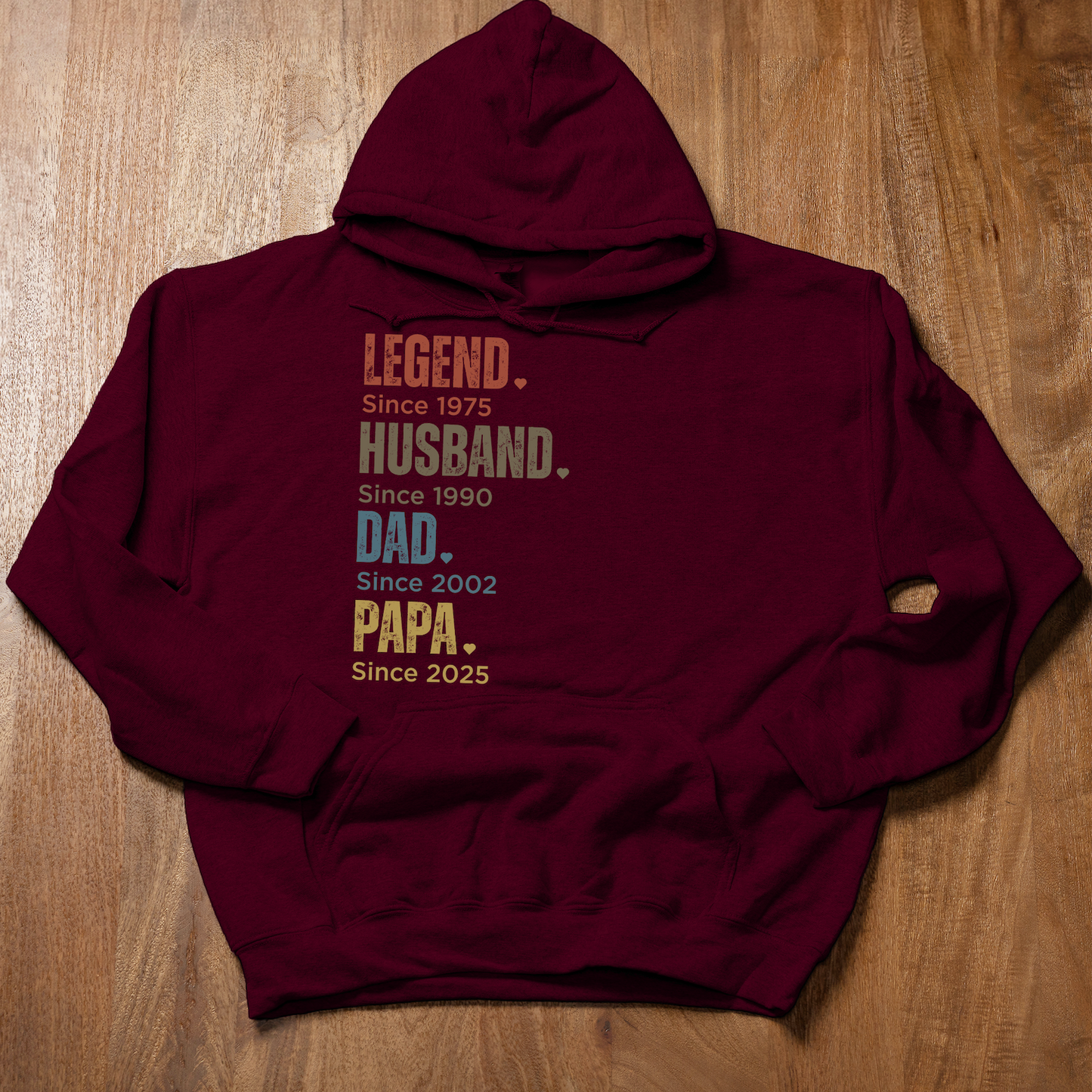 Customized Dad Since Hoodies