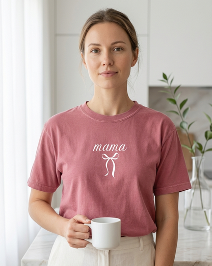 Premium "Mama"+Bow T-Shirt