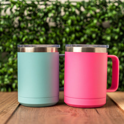 Customized 15oz Stainless Steel Mugs with Handle