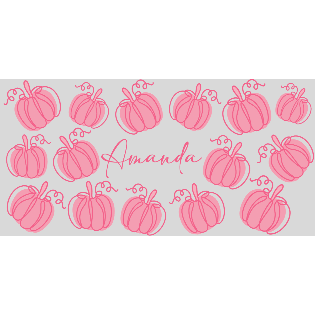 Custom 16oz Glass Can with Pumpkin Print