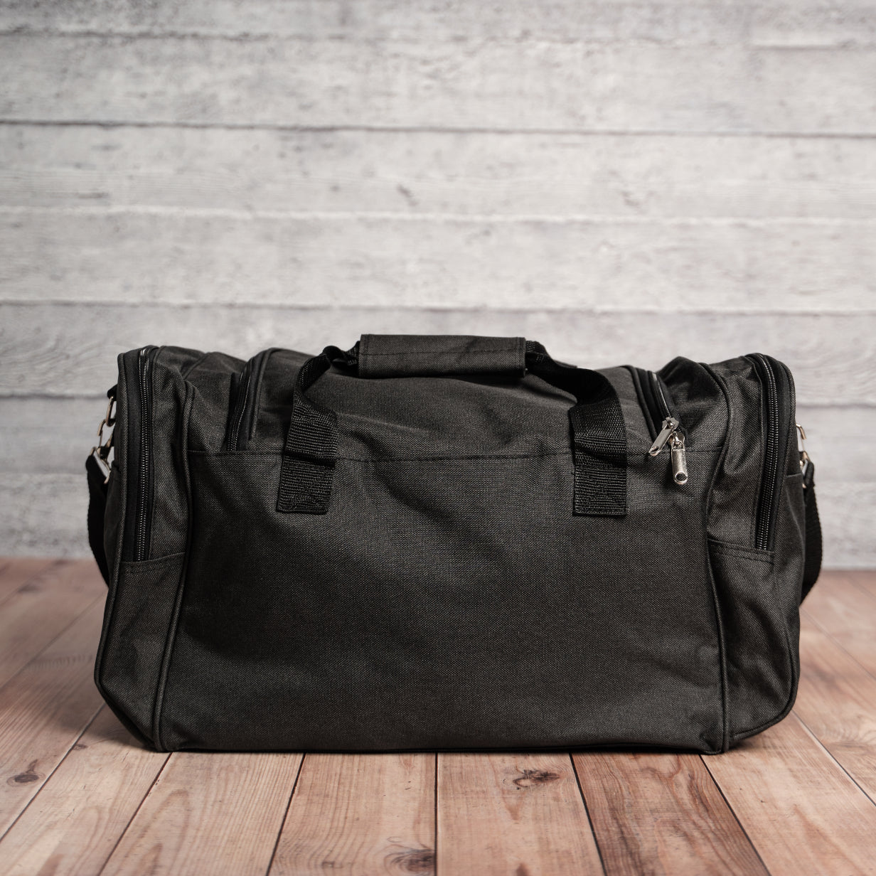 Customized Embroidered Black Duffle Bag