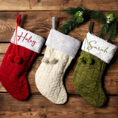 Customized Knit Stockings with Cuff