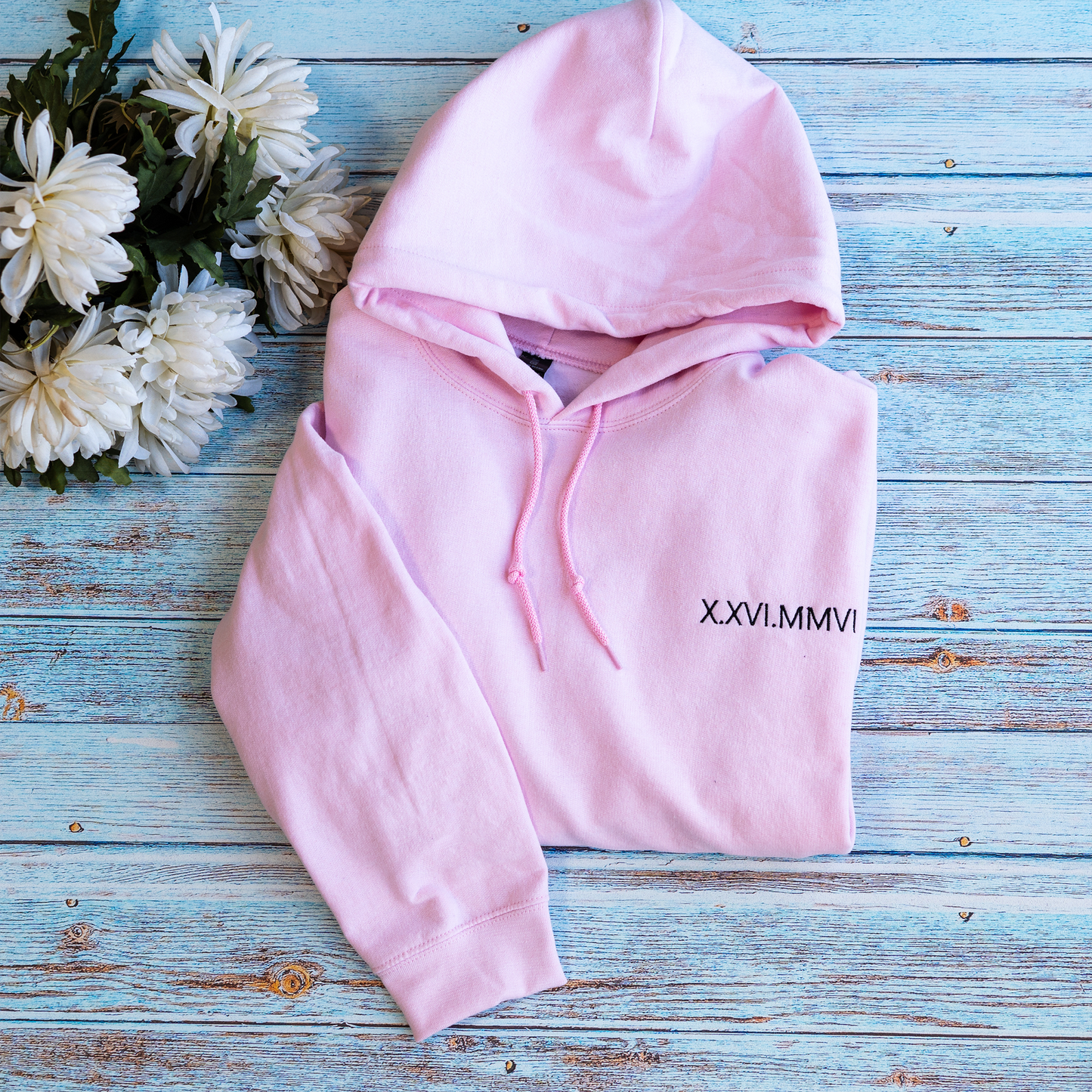 Customized Roman Numeral Hoodie