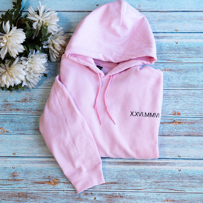 Customized Roman Numeral Hoodie