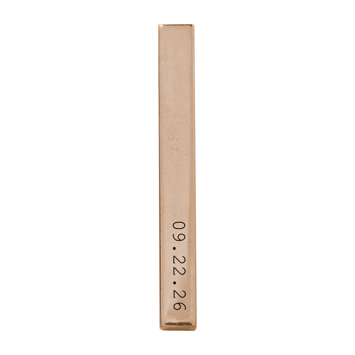 Custom Engraved Vertical Bar Necklace