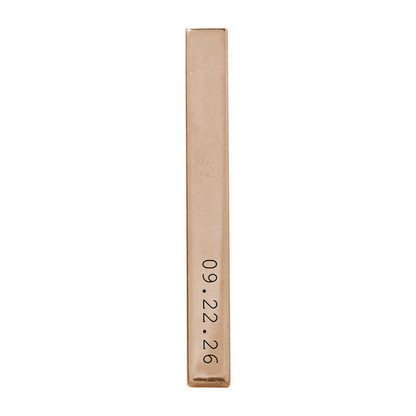 Custom Engraved Vertical Bar Necklace