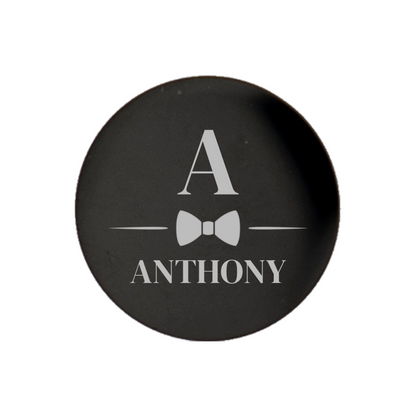 Customizable Round Black Cufflinks