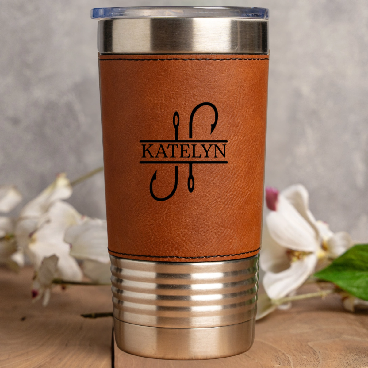 Fishing Designs Leather Wrapped Tumblers