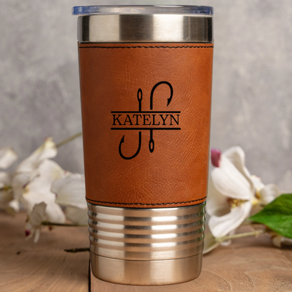 Fishing Designs Leather Wrapped Tumblers